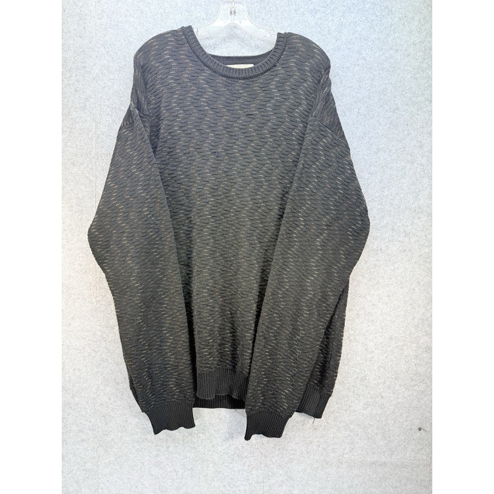 VTG Pronto-Uomo Men's Sweater Black, Brown & Tan Size XLT